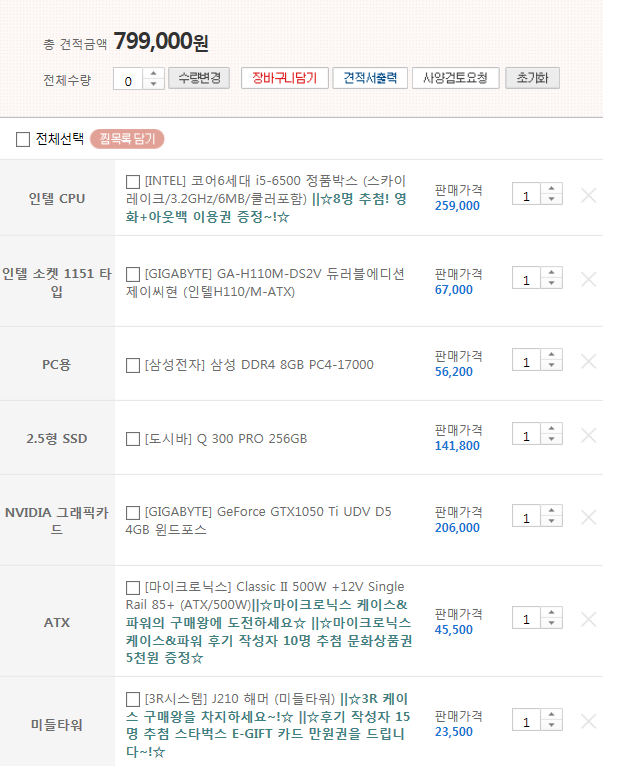 주관적으로 추천하는 조립 pc게이밍 가격대별 견적 | 인스티즈