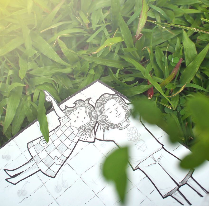 여행을 즐기는 그림 낙서 | 인스티즈
