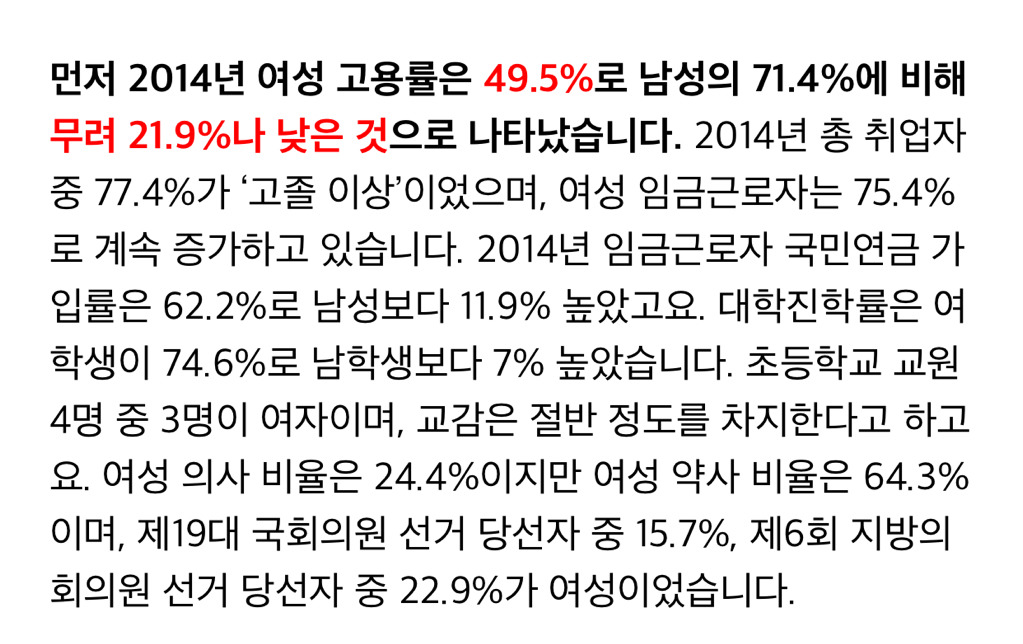 2015년 통계로 알아보는 여성의 삶 | 인스티즈