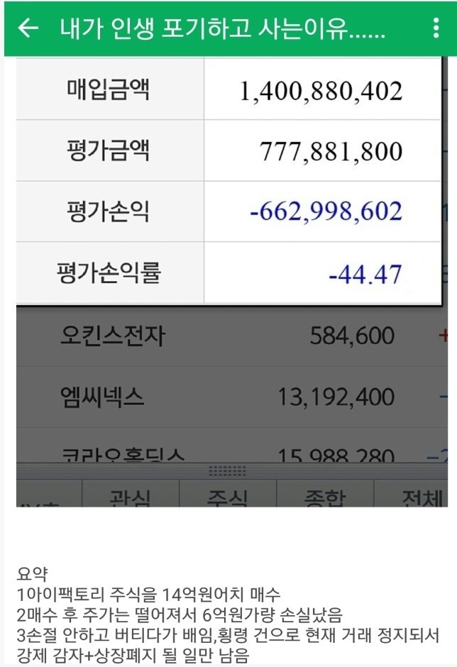 주식때문에 인생 포기하고.... | 인스티즈