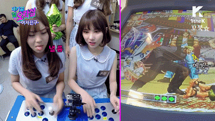 여자친구 엄지 vs 은하 .gif | 인스티즈