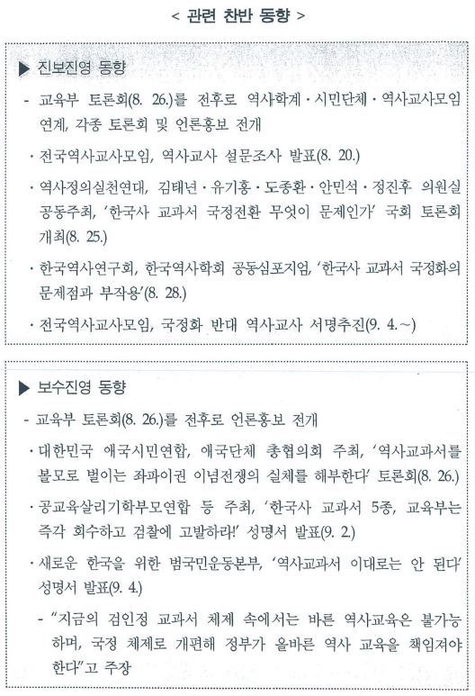 청와대에서 작성한 국정교과서 도입 필요성 | 인스티즈