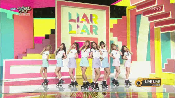 [오마이걸] 오늘 뮤직뱅크 Liar Liar 움짤3 | 인스티즈
