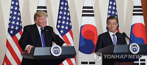 문재인 대통령과 트럼프의 공동기자회견.jpg | 인스티즈