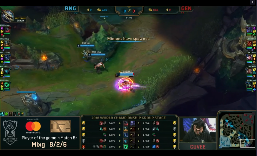 [LOL] 2018 롤드컵 그룹 스테이지 / 대회 5일차 6경기,"RNG(중국) vs GEN(한국)"- 경기결과 | 인스티즈